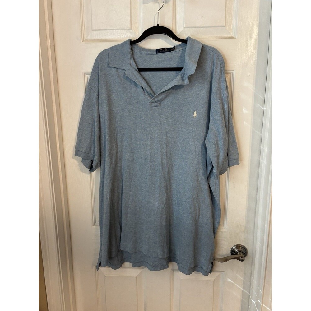 Polo Ralph Lauren Shirt Men XLT Classic Fit Gray Soft Touch Cotton Polo